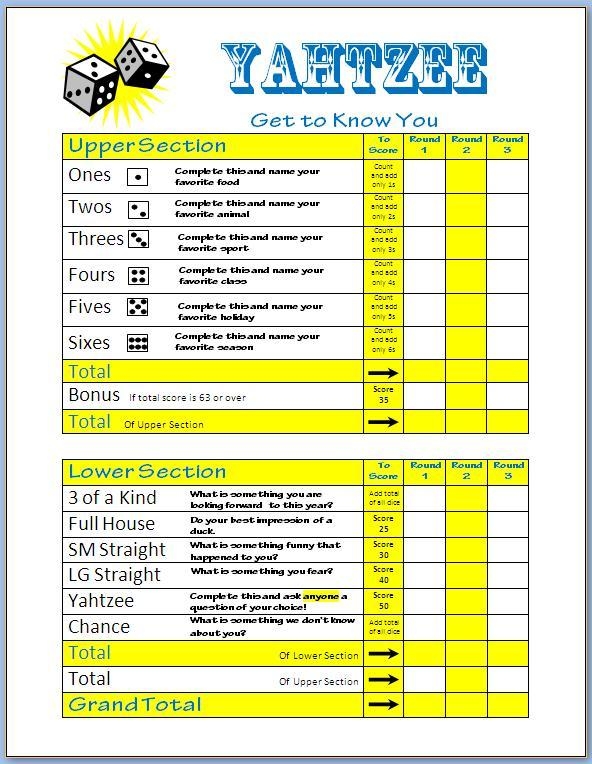 Need a Group Icebreaker? Play Get to Know You Yahtzee! Counseling